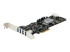 StarTech.com 4 Port USB 3.0 PCIe Card w/ 4 Dedicated Channels - Venstre vinkel