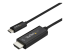 StarTech.com 3ft (1m) USB C to HDMI Cable, 4K 60Hz USB Type C to HDMI 2.0 Video Adapter Cable, Thunderbolt 3 Compatible, Laptop to HDMI Monitor/Display, DP 1.2 Alt Mode HBR2 Cable, Black - Høyre vinkel