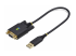 StarTech.com 1ft/30cm USB to Null Modem Serial Adapter Cable, FTDI, RS232 - Høyre vinkel