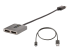 Startech 2-Port DisplayPort MST Hub, Dual 4K 60Hz, DP to 2x DisplayPort Monitor Adapter, DP 1.4 Multi-Monitor Video Adapter w/ 1ft Built-in Cable, USB Powered, Windows Only - Venstre vinkel