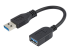 StarTech.com 6in Short USB 3.0 Extension Adapter Cable (USB-A Male to USB-A Female) - Høyre vinkel