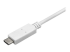 StarTech.com 9.8ft/3m USB C to DisplayPort 1.2 Cable 4K 60Hz, USB-C to DisplayPort Adapter Cable HBR2, USB Type-C DP Alt Mode to DP Monitor Video Cable, Compatible w/ Thunderbolt 3, White - Nærbilde