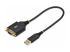 StarTech.com 1ft/30cm USB to Null Modem Serial Adapter Cable, FTDI, RS232 - Høyre vinkel