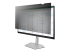 StarTech.com 23.6-inch 16:9 Computer Monitor Privacy Filter, Anti-Glare Privacy Screen with 51% Blue Light Reduction, Black-out Monitor Screen Protector w/+/- 30 deg. Viewing Angle, Matte and Glossy Sides (23669-PRIVACY-SCREEN) - Høyre vinkel