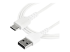 StarTech.com 2m USB A to USB C Charging Cable, Durable Fast Charge & Sync USB 2.0 to USB Type C Data Cord, Rugged TPE Jacket Aramid Fiber M/M 3A White, Samsung S10, S20, iPad Pro, Pixel - Høyre vinkel