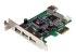 StarTech.com 4 Port PCI Express Low Profile High Speed USB Card - Venstre vinkel