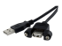 StarTech 1 ft Panel Mount USB Cable A to A - Høyre vinkel