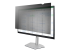 StarTech.com 28-inch 16:9 Computer Monitor Privacy Filter, Anti-Glare Privacy Screen with 51% Blue Light Reduction, Black-out Monitor Screen Protector w/+/- 30 deg. Viewing Angle, Matte and Glossy Sides (2869-PRIVACY-SCREEN) - Høyre vinkel