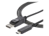StarTech.com 6ft/1.8m USB C to DisplayPort 1.4 Cable, 4K/5K/8K USB Type-C to DP 1.4 Alt Mode Video Adapter Converter, HBR3/HDR/DSC, 8K 60Hz DP 1.4 Monitor Cable for USB-C and Thunderbolt 3 - Høyre vinkel