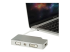 StarTech.com USB C Multiport Video Adapter with HDMI, VGA, Mini DisplayPort or DVI, USB Type C Monitor Adapter to HDMI 1.4 or mDP 1.2 (4K), VGA or DVI (1080p), Silver Aluminum Adapter - Høyre vinkel