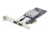 StarTech.com 2-Port GbE SFP Network Card, PCIe 2.0 x1, Intel I350-AM2 2x 1GbE Controller, 1000BASE Copper/Fiber Optic, Dual-Port Gigabit Ethernet NIC, Desktop/Server Backplanes - Venstre vinkel