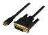 StarTech.com 1m (3.3 ft) Mini HDMI to DVI Cable, DVI-D to HDMI Cable (1920x1200p), 19 Pin HDMI Mini (C) Male to DVI-D Male, Digital Monitor Cable Adapter M/M, Single Link, Black - Høyre vinkel