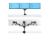 StarTech.com Triple Monitor Desk Mount For Up To Three 27in Screens, VESA 75x75/100x100, Tool-Less Arm Adjustments, C-Clamp/Grommet Mount, Spring-Assisted Arms - Flere vinkler