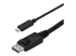 StarTech.com 9.8ft/3m USB C to DisplayPort 1.2 Cable 4K 60Hz, USB-C to DisplayPort Adapter Cable HBR2, USB Type-C DP Alt Mode to DP Monitor Video Cable, Compatible w/ Thunderbolt 3, Black - Høyre vinkel