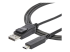 StarTech.com 6ft/1.8m USB C to DisplayPort 1.4 Cable, 4K/5K/8K USB Type-C to DP 1.4 Alt Mode Video Adapter Converter, HBR3/HDR/DSC, 8K 60Hz DP 1.4 Monitor Cable for USB-C and Thunderbolt 3 - Høyre vinkel