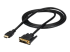 StarTech.com 6ft (1.8m) HDMI to DVI Cable, DVI-D to HDMI Display Cable (1920x1200p), Black, 19 Pin HDMI Male to DVI-D Male Cable Adapter, Digital Monitor Cable, M/M, Single Link - Høyre vinkel