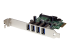 StarTech.com 4-Port PCI Express SuperSpeed USB 3.0 Controller Card with UASP - Venstre vinkel