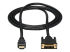 StarTech.com 6ft (1.8m) HDMI to DVI Cable, DVI-D to HDMI Display Cable (1920x1200p), Black, 19 Pin HDMI Male to DVI-D Male Cable Adapter, Digital Monitor Cable, M/M, Single Link - Fremsiden