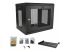 StarTech.com 2 Post 9U 19" Wall Mount Network Cabinet, Adjustable Depth 6-15" Locking IT Switch Depth Enclosure, Vented Computer/Electronics Equipment Data Rack w/ Shelf + Hook & Loop Tape - Venstre vinkel