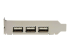 StarTech.com 4 Port PCI Express Low Profile High Speed USB Card - Venstre side