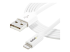 StarTech.com 2m (6ft) Long White Apple 8-pin Lightning Connector to USB Cable for iPhone / iPod / iPad - Nærbilde