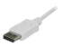 StarTech.com 6ft/1.8m USB C to DisplayPort 1.2 Cable 4K 60Hz, USB-C to DisplayPort Adapter Cable HBR2, USB Type-C DP Alt Mode to DP Monitor Video Cable, Works with Thunderbolt 3, White - Nærbilde