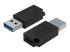 Elivi - USB-adapter - 24 pin USB-C (hunn) til USB-type A (hann) - Flere vinkler